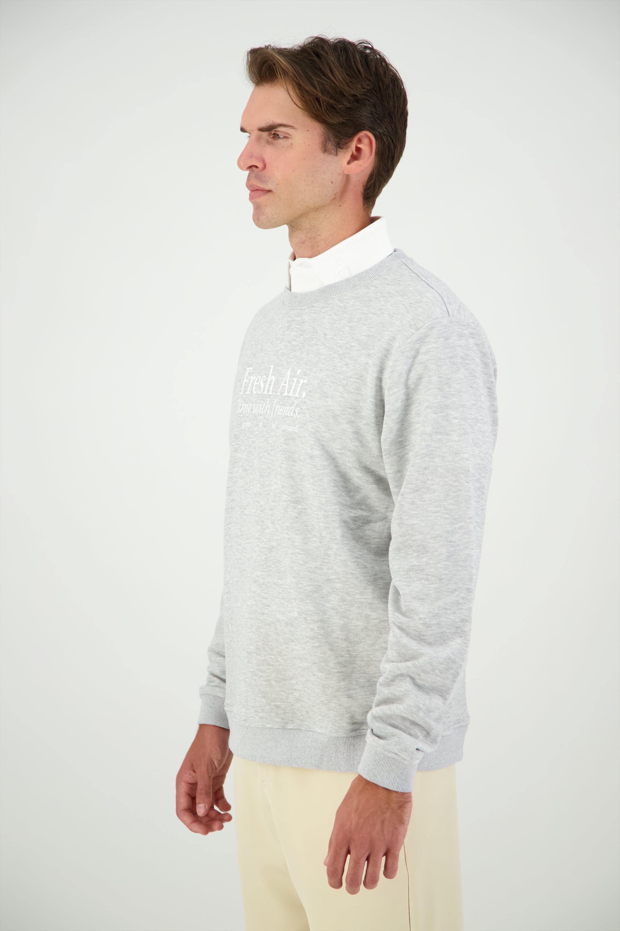 Clubhouse Crewneck Sweater Grey Marl